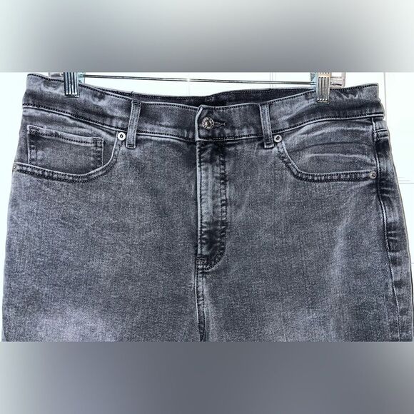 Express 90s Boot Jeans Flare High Rise - Gray Wash Stretch Women's 12R - Picture 2 of 5